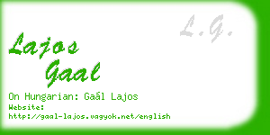 lajos gaal business card